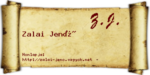 Zalai Jenő névjegykártya